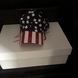 Red white and blue hat